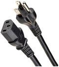 Amazon Basics 6 Feet Computer Monitor TV Replacement 3 Prong AC Power Cord 18 AWG 125 Volts Black